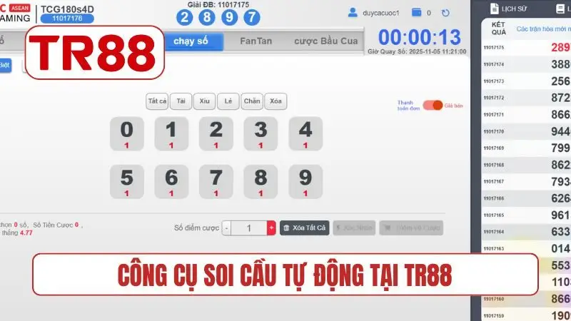 Công cụ soi cầu tự động tại TR88